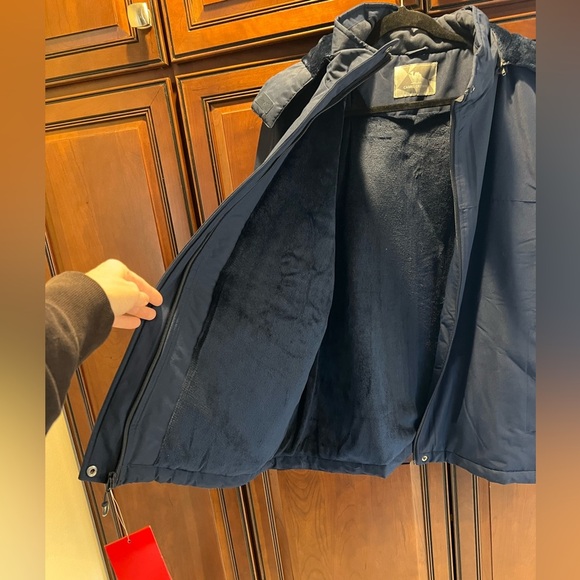 NWT Camel Crown Coat Navy Blue - XL - Picture 6 of 10